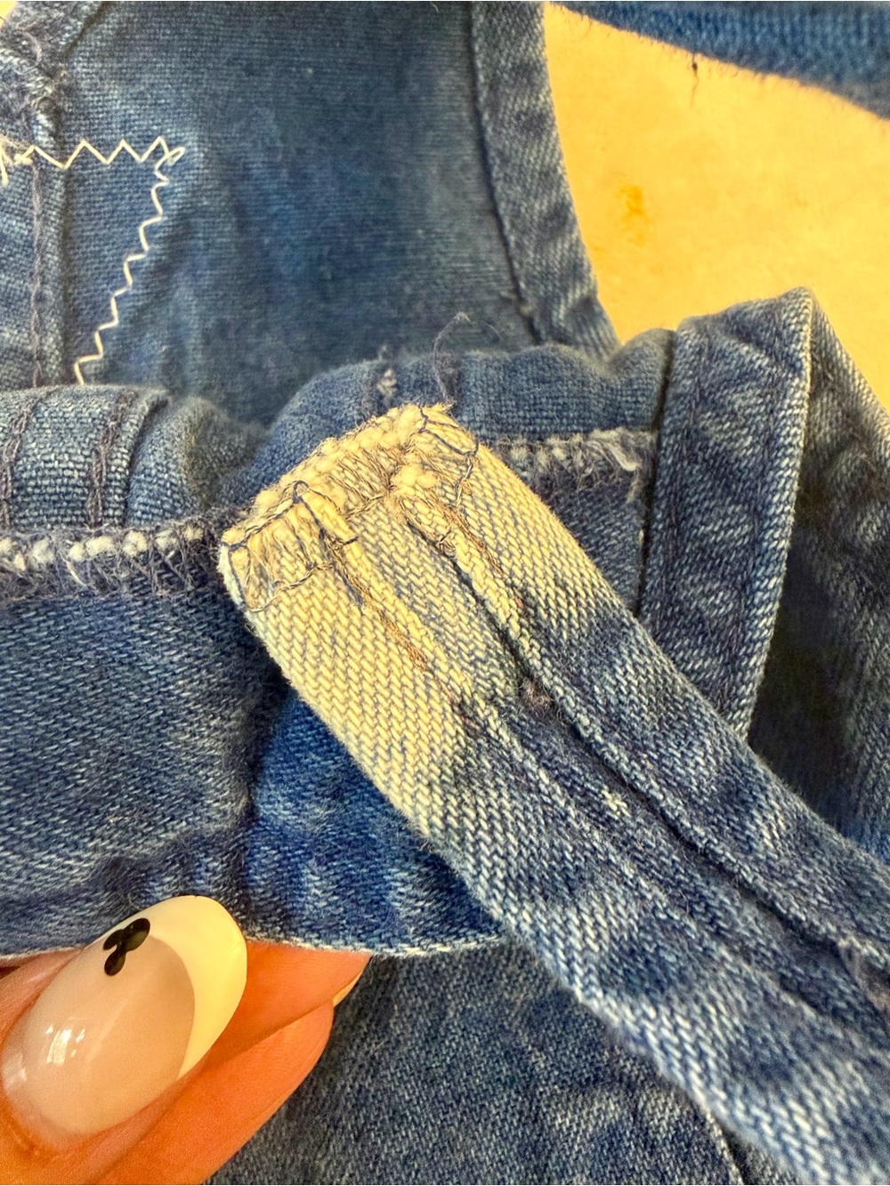Vintage! OshKosh B’Gosh Denim Baby Overalls with Airplane Trim, sz 6-9months - Picture 5 of 12